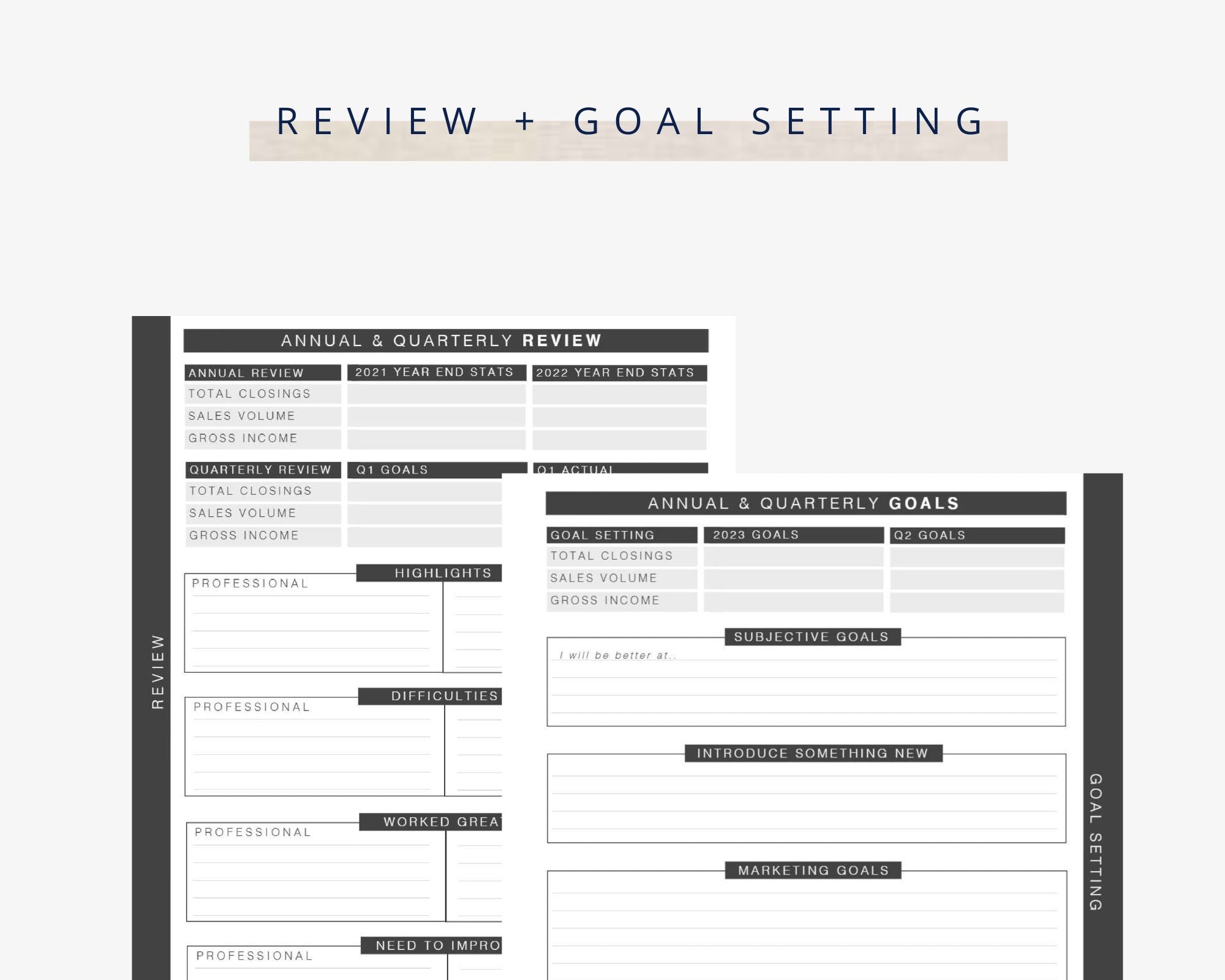 2024 Daily Planner Inserts for Real Estate Agents - The Organized